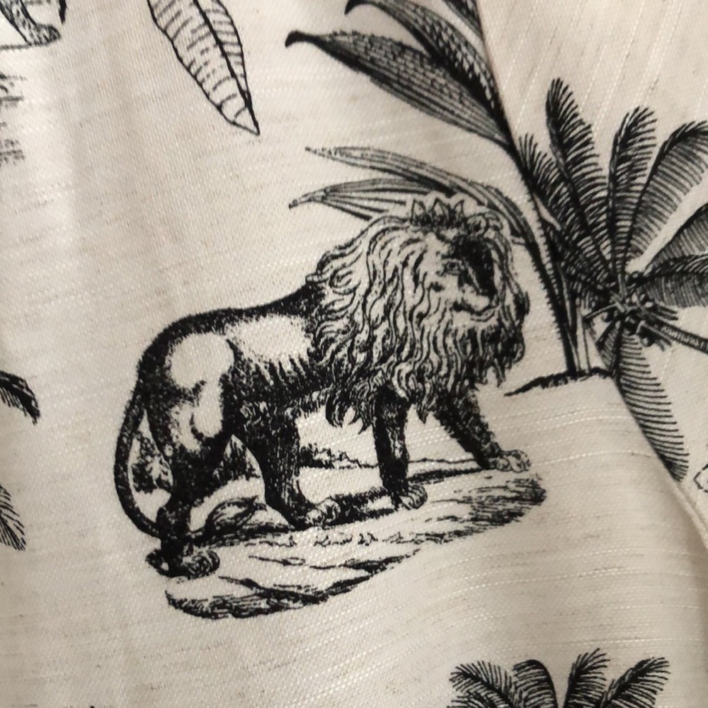 Jane & Delancey Women’s Tropical Safari Print Shirt Blouse Top - Picture 3 of 11
